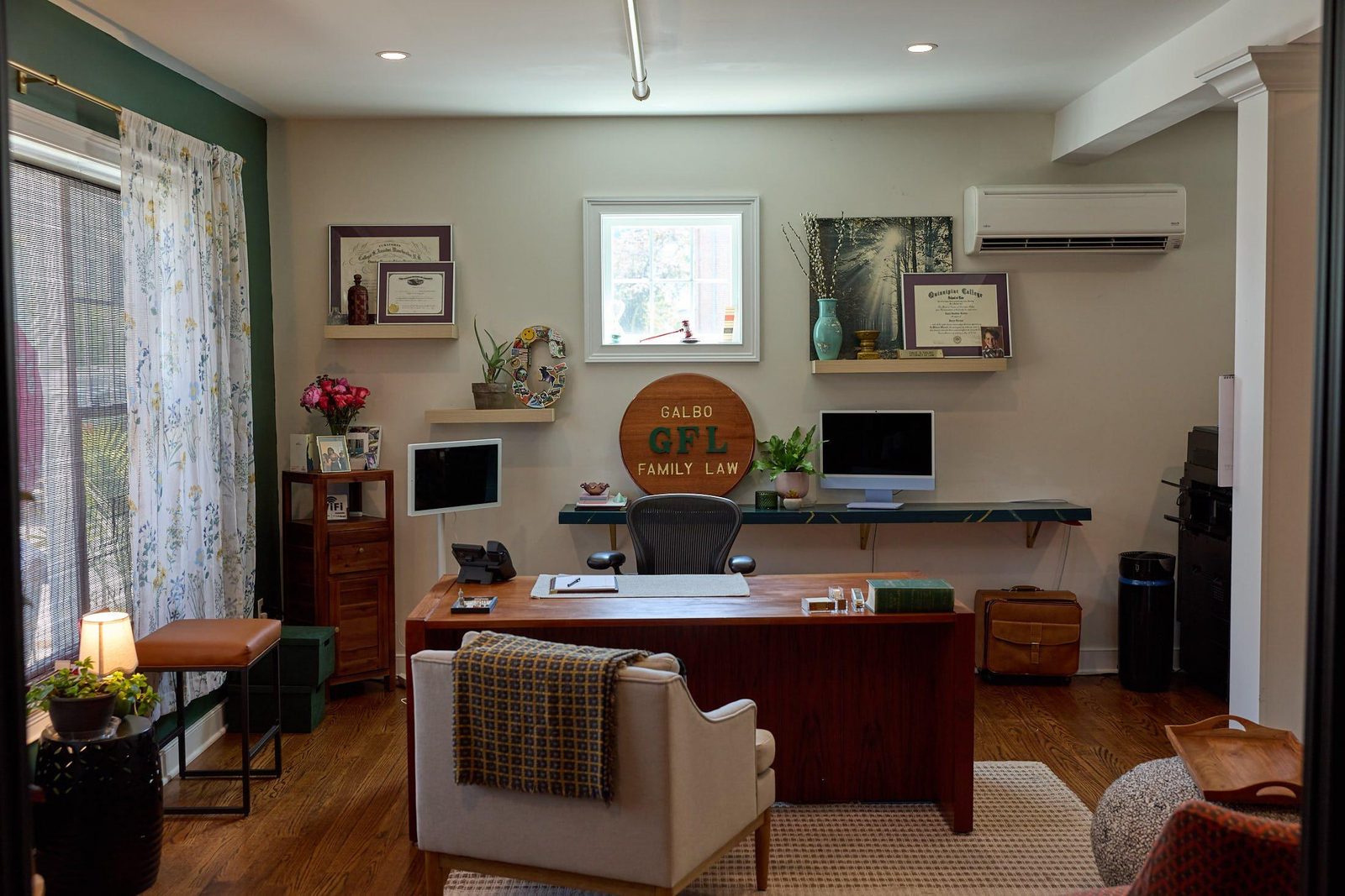 Wide view of the Galbo Family Law office interior in Milford, Connecticut
